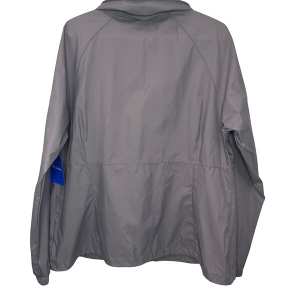 Columbia grey lightweight full-zip waterproof jacket size US XXL - Picture 6 of 9